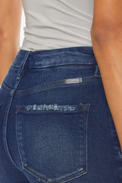 KanCan High Rise Piecing Detail Skinny Jeans