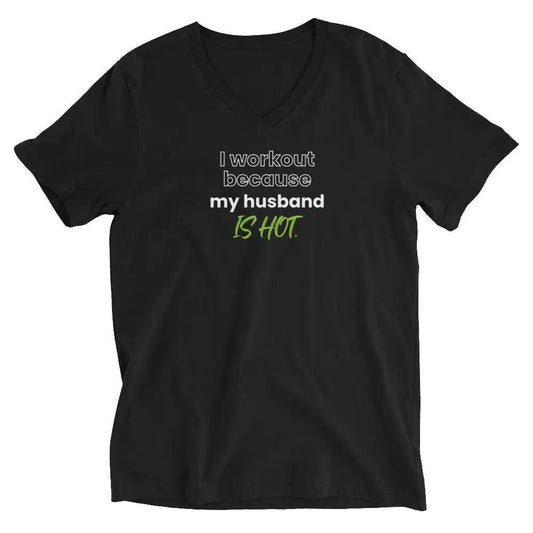 My Husband is Hot - V-neck T-shirt