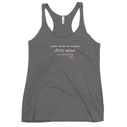Dirty Mind - Racerback Graphic Tank Top